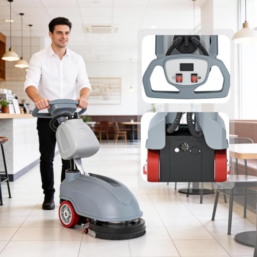 16'' Commercial Floor Scrubber Machine Walk Behind - Image 3