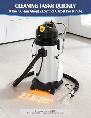 40L/11Gal Commercial Carpet Cleaner, 3 in 1 Multi-Purpose Floor Cleaning Machine Vacuum Cleaner, 1049W Professional Heavy Duty Extractor Vacuum Washing Machine for Curtain Sofa Carpet Cleaning Machine - Image 5