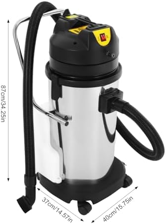 Professional 3-in-1 Carpet Cleaning Machine and Floor Cleaner with 10.56Gal Tank | 1049W Powerful Suction | Stainless Steel Water Sucker for Home & Commercial Use (Silver+Black) - Image 2