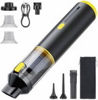 CROS Handheld Car Vacuum Portable Cordless 3 Suction Modes, 16000Pa 4-in-1 Mini Vacuum with Interchangeable Accessories for Car, Small Jobs, Keyboard and Office by CROS