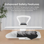 36" Large Steam Iron Press, 1600W Intelligent Digital Steam Press(White) - Image 6