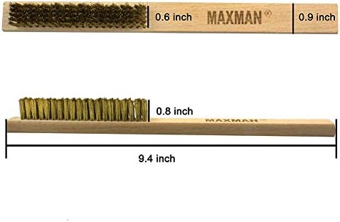 MAXMAN Brass Brush, 10" Soft Brass Bristle, Home/Kitchen Rust Cleaner - Image 3