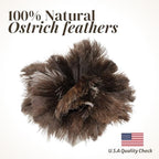 Ostrich Feather Duster with Wooden Handle 14" – Natural Reusable Feather Duster for Cleaning, Furniture & Shelves, Blinds, Ceiling Fan, Dusting Tool for Home, Office, Delicate Surfaces - 2 Pack - Image 3