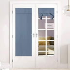 NICETOWN Stone Blue Blackout French Door Curtain Window Cover by NICETOWN