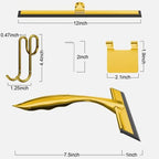 TOOVEM 12 Inch Shower Squeegee for Glass Doors, Window, Bathroom (Gold) - Image 5