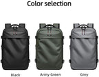 Men Travel Backpack vacuum compression Laptop Backpack Large Capacity Backpack 17 inch Extended Hiking Business backpack (grey) - Image 4