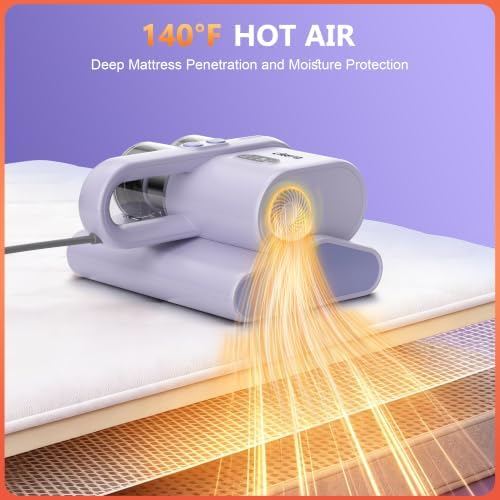 Mattress Vacuum Cleaner, 16Kpa Bed Vacuum with 253.7nm UV‑C Light - Image 5