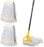 Commercial Mop with 3 Large Replacement Heads,Heavy Duty Industrial Mops by KeFanta