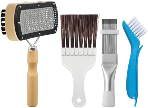 4Pcs AC Coil Cleaning Brush Set, Coil Cleaning Fin Brush for AC Unit, Air Conditioner Condenser Coil Cleaner, Evaporator Coil Cleaner, Fridge Cleaner Tool by Unknown