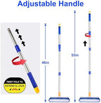 Floor Scrub Brush - 2 in 1 Deck Scrub Brush with Long Handle for Tile, Deck, Patio, Marble, Garage, Wall, Kitchen, Bathroom - Image 2