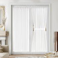 Vatge Pure White Door Curtains for French Door - 50% Sunlight Blocking French Door Curtain for Front/Back Doors, 1 Panel, W54 x L72, Pure White by Vatge