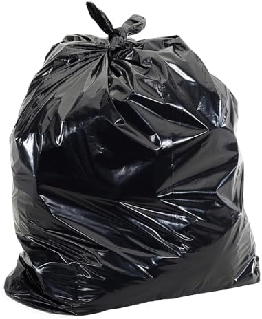 Aluf Plastics T-Tough Roll Pack Low Density Repro Blend Star Seal Coreless Rolls Bag, 33 Gallon Capacity, 39" Length x 33" Width, H Strength, Black (Pack of 100) by AlufPlastics