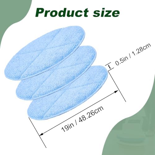 Commercial 19 Inch Microfiber Carpet Bonnet Floor Machines Pads Compatible with Floor Machine: 3 Packs Microfiber Carpet Bonnet Floor Buffer Pads - Image 2