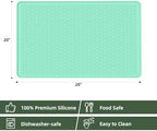 LONGKING Stove top Cover for Electric Stove - Silicone Stove Mat for Glass Top Stove, Range Covers for Electric Stove, Aqua, 28"x20" (Standard) - Image 4