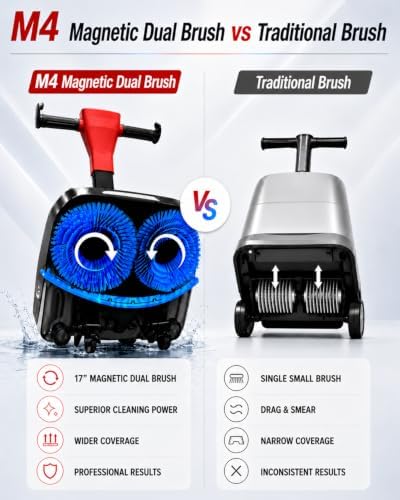 17" Commercial Floor Scrubber Machine Cordless with LED Light - Image 2