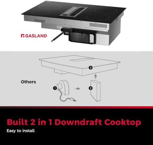 GASLAND CHEF COLLECTION 31.5" Downdraft Electric Cooktop, 4 Burner - Image 6