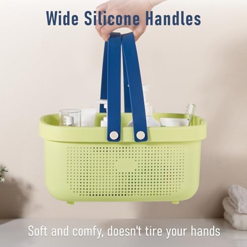 Portable Shower Caddy Basket with Handles Plastic Storage Basket ‌Yellow - Image 6