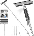 4 in 1 Window Squeegee with Water Tank,Window Cleaner Tool with Remote Control Water Spray,16'' to 72'' Adjustable Extension Pole,Wastewater Tray,Sponge Window Squeegee for Shower Glass Car Window by Unknown