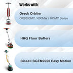 HHQ Microfiber Carpet Bonnet Pads Compatible with Oreck Orbiter Pads and Brushes, 12" & 13" Floor Buffer Pads, 2 Pack - Image 3
