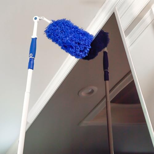 Unger Connect and Clean Microfiber Duster with Pivoting Handle, Dusters for Cleaning, Compatible with Telescopic Poles, Dusting Tools, Cleaner Tool for Windows, TVs, Moldings, Cupboards, Cabinets - Image 4
