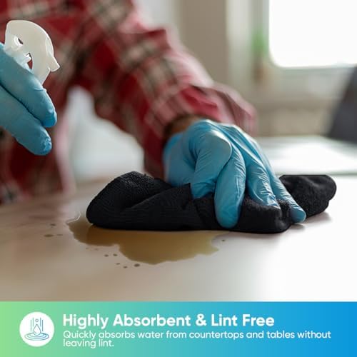 HOMEXCEL 24PK Microfiber Cleaning Cloth, Cleaning Rag for Home, 11.5x11.5in - Image 4