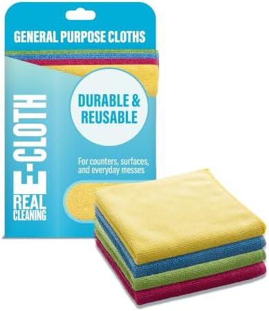 E-Cloth General Purpose Cleaning Cloth Kit, Reusable Cleaning Towel, 4 Pack by E-Cloth