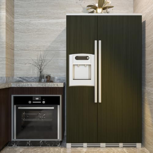 CRE8TIVE Thick Bronze Black Stainless Steel Contact Paper Peel and Stick 12"x80" Brushed Metallic Wallpaper Removable Heat Resistant Vinyl Roll for Kitchen Appliances Refrigerator Microwave Oven - Image 5