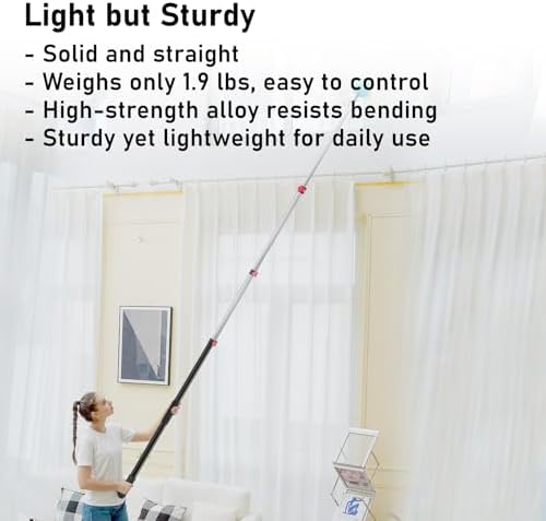12FT Telescoping Extension Pole - Heavy-Duty Aluminum Paint Roller Pole - Image 7