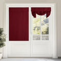 NICETOWN Burgundy Red Tie Up Curtains for French Back Door Windows Cover by NICETOWN