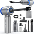 Compressed air Duster, Yomile 2 in 1 180000RPM Cordless Air Duster with Mini Car Vacuum, 9000mAh Battery Dust Blower for Keyboard Cleaner,Rechargeable Air Blower AIC Can for Office Computers by Yomile