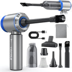 Compressed air Duster, Yomile 2 in 1 180000RPM Cordless Air Duster with Mini Car Vacuum, 9000mAh Battery Dust Blower for Keyboard Cleaner,Rechargeable Air Blower AIC Can for Office Computers by Yomile