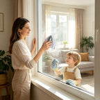 Double Sided Magnetic Window Cleaner - Triangular Windshield Squeegee - Image 4
