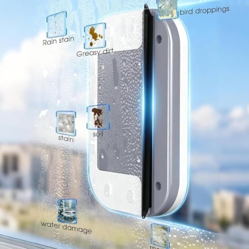 6-in-1 Magnetic Window Cleaner, Double-Sided Tool for Windows & Cars (15-26mm) - Image 5