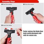 Goldblatt 2 Piece Razor Scraper Tool with 20-piece Blades, Razor Holder - Image 5