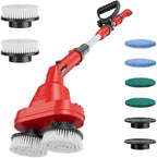 NATBEESY 2 in 1 Electric Spin Scrubber Compatible with Milwaukee 18V Battery (Tool Only), Dual Head Power Scrubber, 680/1200 RPM, 45° Adjustable Head, Extendable Handle for Tile, Tub, Floor & Bathroom by NATBEESY