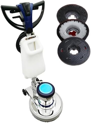 Commercial Floor Cleaning Machine 18" Floor Cleaner and Polisher Industrial Ground Scrubber Buffer Heavy Duty Carpet Cleaner with Three Brushes for Cleaing, 110V by Unknown