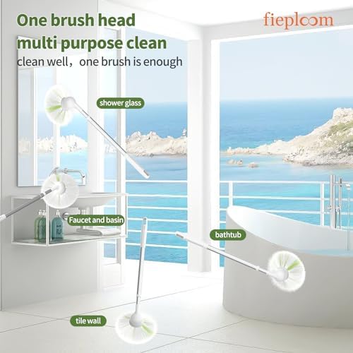 Non-Scratch Tub Tile Scrubber Brush, 28" Extendable Pole（2-Pack） - Image 4