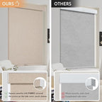 Persilux Blackout Roller Shades for Window Blinds,Cordless,Linen Fabric,Thermal Insulated Fabric UV Protection Shades for Home,Office,Bedroom,Door,Blackout-Beige,33 1/2" W X 72" H - Image 4