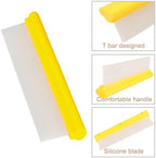 12" Silicone Car Squeegee, T-Bar Water Blade for Drying (Yellow) - Image 4