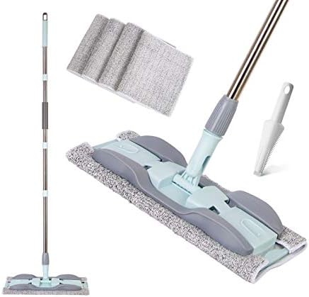 15-Inch Microfiber Mop with 4 Washable Pads for Floor Cleaning by YOUSHANGJIA