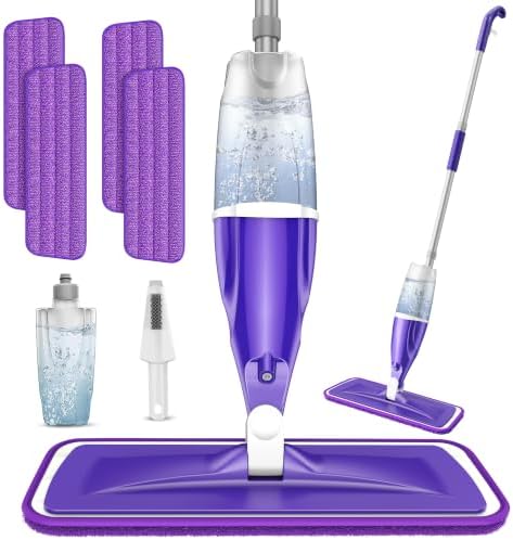 Wet Dry Mops for Floor Cleaning: Spray Mops Hardwood Floor Mop Refillable by EXEGO