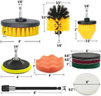 10Pcs Drill Brush Attachment Set, Drill Scrubber Brush Kit Include Scrub Pads, Drill Cleaning Brush Attachment Set for Bathroom, Tub, Tile,Floor, Grout, Boat - Image 6