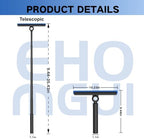 Shower Squeegee for Glass Doors, Squeegee with Long Handle, Telescoping Squeegee for Shower, Extendable Window Cleaner Tool for Car Windows, Tile Walls, Sliding Door, Shower Glass Door - Image 2