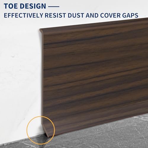Vinyl Baseboard Molding Trim 4 Inch Peel and Stick Cove Base - Image 4