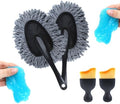 IPELY 6 Pack Car Cleaning Supplies – Car Duster Interior & Brush Interior & Cleaning Gel, Car Detailing Cleaning Kit for Cars, Trucks, SUVs & RVs by IPELY
