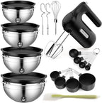 Lord Eagle 5-Speed Hand Mixer Electric With 4 Mixing Bowls Set by LordEagle