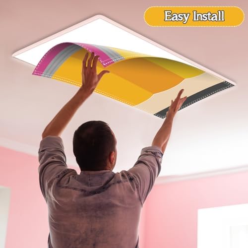 6Pcs Classroom Fluorescent Magnetic Light Covers,2x4 FT Pencil - Image 4