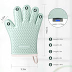 MAD SHARK Silicone Oven Mitts with Fingers Heat Resistant 450°F in Kitchen - Image 5