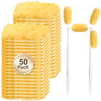 50 Pack Duster Refill Compatible with 1 Extendable Handle, 360 Heavy Duty Duster Kit with 1 Handle, Multi-Surface Disposable Dusters Refills for Cleaning Corner, Furniture, Car, Blinds by Hyphen-X