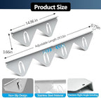 2 Pack 14.9"-29.5" Adjustable Stainless Steel Stove Gap Covers - Image 2